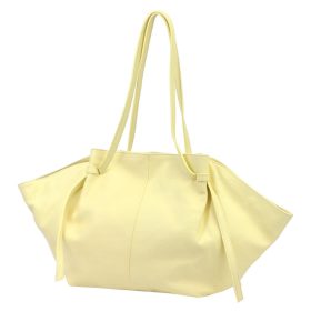   Luka 26-012 halvány sárga női bőr nagyméretű válltáska 60 x 30 x 15 cm