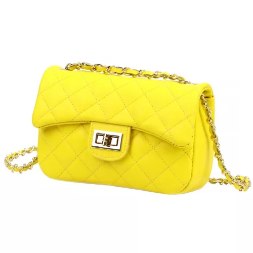 Luka 20-042 sárga női bőr válltáska 21.5 x 14 x 8.5 cm