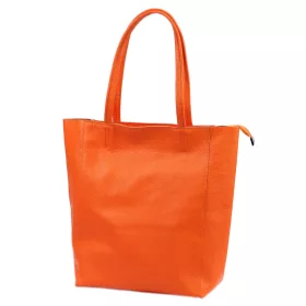   Luka 26-084 mandarin narancssárga női bőr válltáska, shopper 40 x 37 x 13 cm