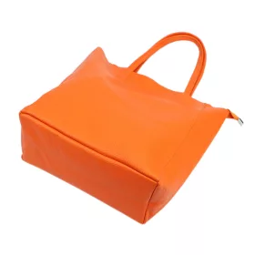   Luka 26-084 mandarin narancssárga női bőr válltáska, shopper 40 x 37 x 13 cm