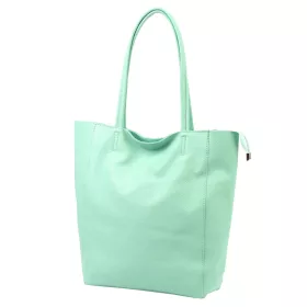   Luka 26-084 D türkiz női bőr válltáska, shopper 40 x 37 x 13 cm