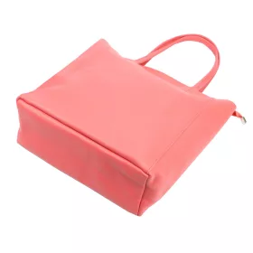   Luka 26-084 korall piros női bőr válltáska, shopper 40 x 37 x 13 cm