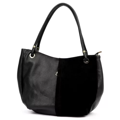 Luka 26-089 fekete női bőr válltáska 42 x 31 x 16 cm