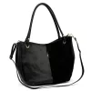 Luka 26-089 fekete női bőr válltáska 42 x 31 x 16 cm