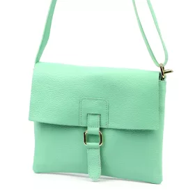   Luka 26-087 türkizzöld  női bőr oldaltáska, crossbody 25 x 20 x 4 cm