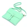 Luka 26-087 türkizzöld  női bőr oldaltáska, crossbody 25 x 20 x 4 cm