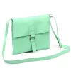 Luka 26-087 türkizzöld  női bőr oldaltáska, crossbody 25 x 20 x 4 cm