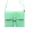 Luka 26-087 türkizzöld  női bőr oldaltáska, crossbody 25 x 20 x 4 cm