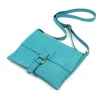 Luka 26-087 türkizkék női bőr oldaltáska, crossbody 25 x 20 x 4 cm