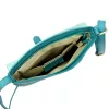 Luka 26-087 türkizkék női bőr oldaltáska, crossbody 25 x 20 x 4 cm