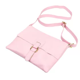   Luka 26-087 rózsaszín női bőr oldaltáska, crossbody 25 x 20 x 4 cm