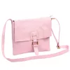 Luka 26-087 rózsaszín női bőr oldaltáska, crossbody 25 x 20 x 4 cm