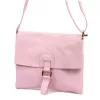 Luka 26-087 rózsaszín női bőr oldaltáska, crossbody 25 x 20 x 4 cm