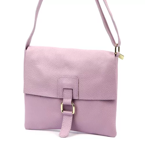 Luka 26-087 levendula lila női bőr oldaltáska, crossbody 25 x 20 x 4 cm