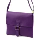 Luka 26-087 ibolya lila női bőr oldaltáska, crossbody 25 x 20 x 4 cm