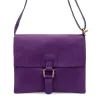 Luka 26-087 ibolya lila női bőr oldaltáska, crossbody 25 x 20 x 4 cm