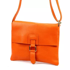   Luka 26-087 narancssárga női bőr oldaltáska, crossbody 25 x 20 x 4 cm