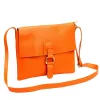 Luka 26-087 narancssárga női bőr oldaltáska, crossbody 25 x 20 x 4 cm