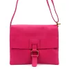 Luka 26-087 magenta női bőr oldaltáska, crossbody 25 x 20 x 4 cm