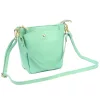 Luka 26-018 türkiz női bőr válltáska oldalpánttal 21 x 20 x 11 cm