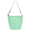 Luka 26-018 türkiz női bőr válltáska oldalpánttal 21 x 20 x 11 cm
