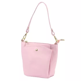   Luka 26-018 rózsaszín női bőr válltáska oldalpánttal 21 x 20 x 11 cm