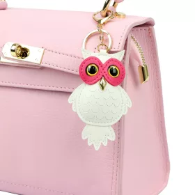 Florence BRE-9 OWL fehér női bőr kulcstartó 9 x 6 x 2 cm