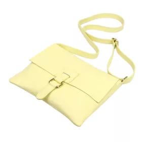   Luka 26-087 halvány sárga női bőr oldaltáska, crossbody 25 x 20 x 4 cm