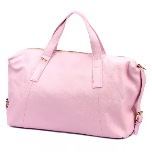 Luka 26-091 rózsazsín női bőr kézitáska, utazótáska  47 x 28 x 17 cm