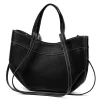 Luka 25-025 DOLLARO fekete női bőr kézitáska, válltáska 33 x 26 x 9 cm