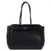 Camilla PREMIUM 10.004 fekete női bőr válltáska 37 x 24 x 14 cm