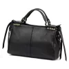 Camilla PREMIUM 10.008 fekete női bőr kézitáska, oldalpánttal 35 x 23 x 16 cm
