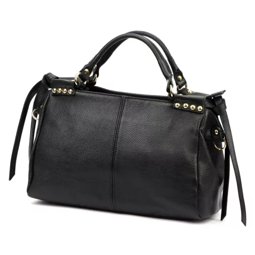 Camilla PREMIUM 10.008 fekete női bőr kézitáska, oldalpánttal 35 x 23 x 16 cm