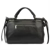 Camilla PREMIUM 10.008 fekete női bőr kézitáska, oldalpánttal 35 x 23 x 16 cm