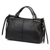 Camilla PREMIUM 10.008 fekete női bőr kézitáska, oldalpánttal 35 x 23 x 16 cm