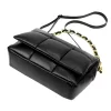 Camilla PREMIUM 10.011 fekete női bőr oldaltáska, láncos kézi fogóval 33 x 20 x 12 cm