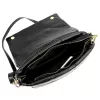 Camilla PREMIUM 10.011 fekete női bőr oldaltáska, láncos kézi fogóval 33 x 20 x 12 cm