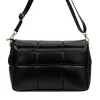 Camilla PREMIUM 10.011 fekete női bőr oldaltáska, láncos kézi fogóval 33 x 20 x 12 cm