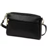 Luka 26-092 fekete női bőr oldaltáska, crossbody 23 x 15 x 7 cm