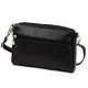 Luka 26-092 fekete női bőr oldaltáska, crossbody 23 x 15 x 7 cm