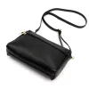 Luka 26-092 fekete női bőr oldaltáska, crossbody 23 x 15 x 7 cm