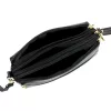 Luka 26-092 fekete női bőr oldaltáska, crossbody 23 x 15 x 7 cm