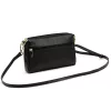 Luka 26-092 fekete női bőr oldaltáska, crossbody 23 x 15 x 7 cm