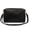 Luka 26-092 fekete női bőr oldaltáska, crossbody 23 x 15 x 7 cm