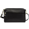Luka 26-092 fekete női bőr oldaltáska, crossbody 23 x 15 x 7 cm
