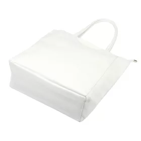   Luka 26-084 D fehér női bőr válltáska, shopper 40 x 37 x 13 cm