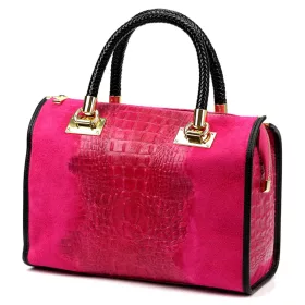   Luka 25-088 magenta női bőr kézitáska oldalpánttal 31.5 x 22.5 x 16 cm