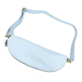   Luka 26-097 D világoskék női bőr oldaltáska, crossbody 27 x 19 x 10 cm