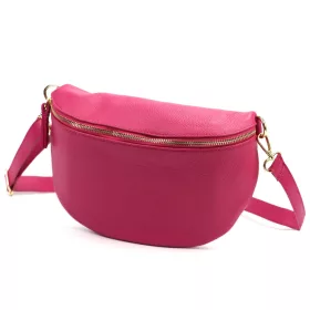   Luka 26-097 D magenta női bőr oldaltáska, crossbody 27 x 19 x 10 cm