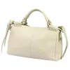 Camilla PREMIUM 10.008 bézs női bőr kézitáska, oldalpánttal  35 x 23 x 16 cm